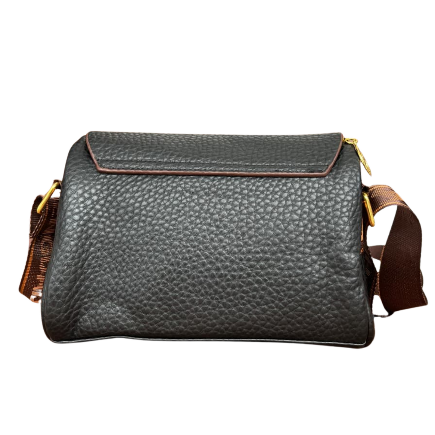 Trendy Black Textured PU Leather Crossbody Sling Bag