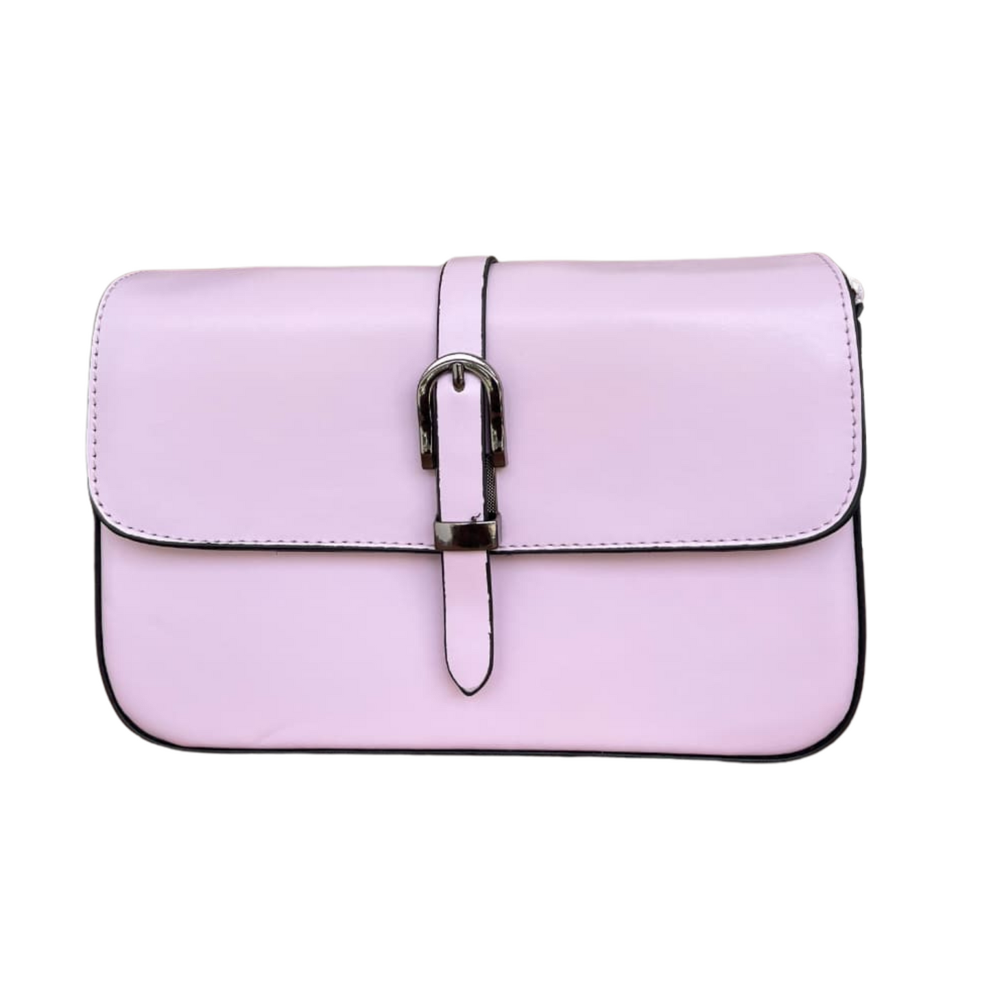 Elegant Light Pink PU Leather Sling Bag