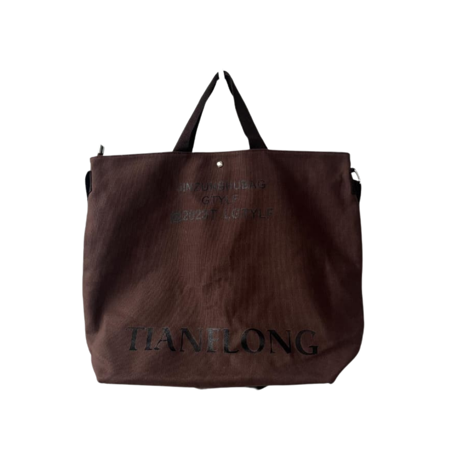 Large Brown Canvas Tote Bag