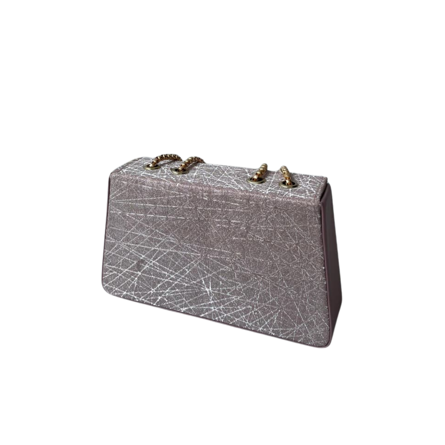Elegant Metallic Textured Shoulder Bag