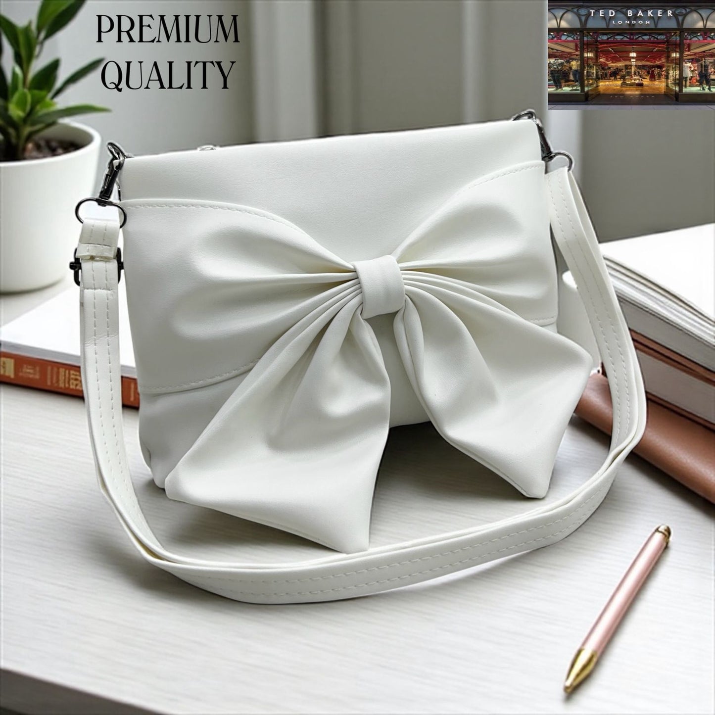 Elegant Bow Design Handbag