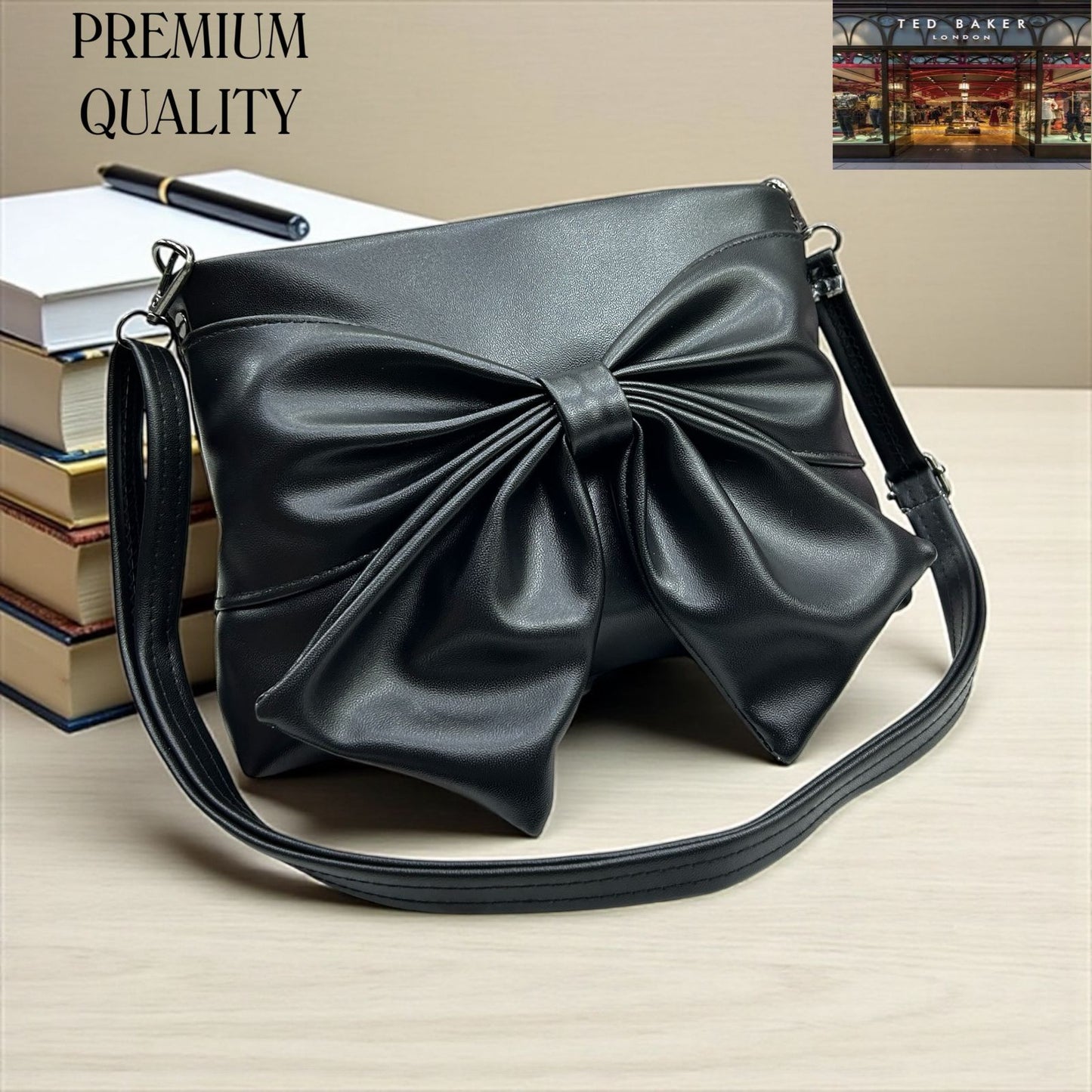 Elegant Bow Design Handbag