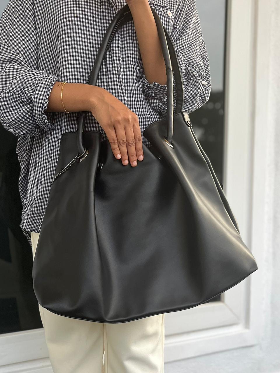 Classic Luxe Tote Bag with Chain