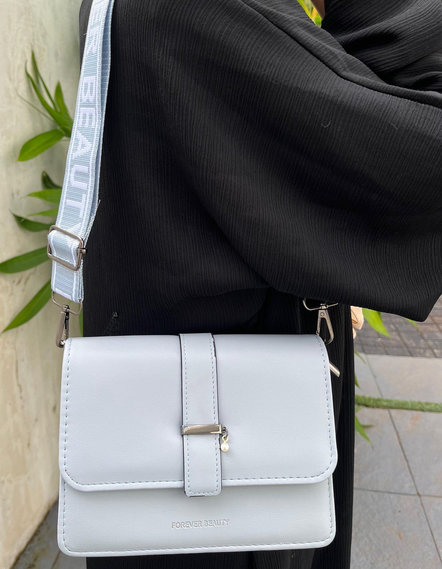 Elegant Light Blue Sling Bag