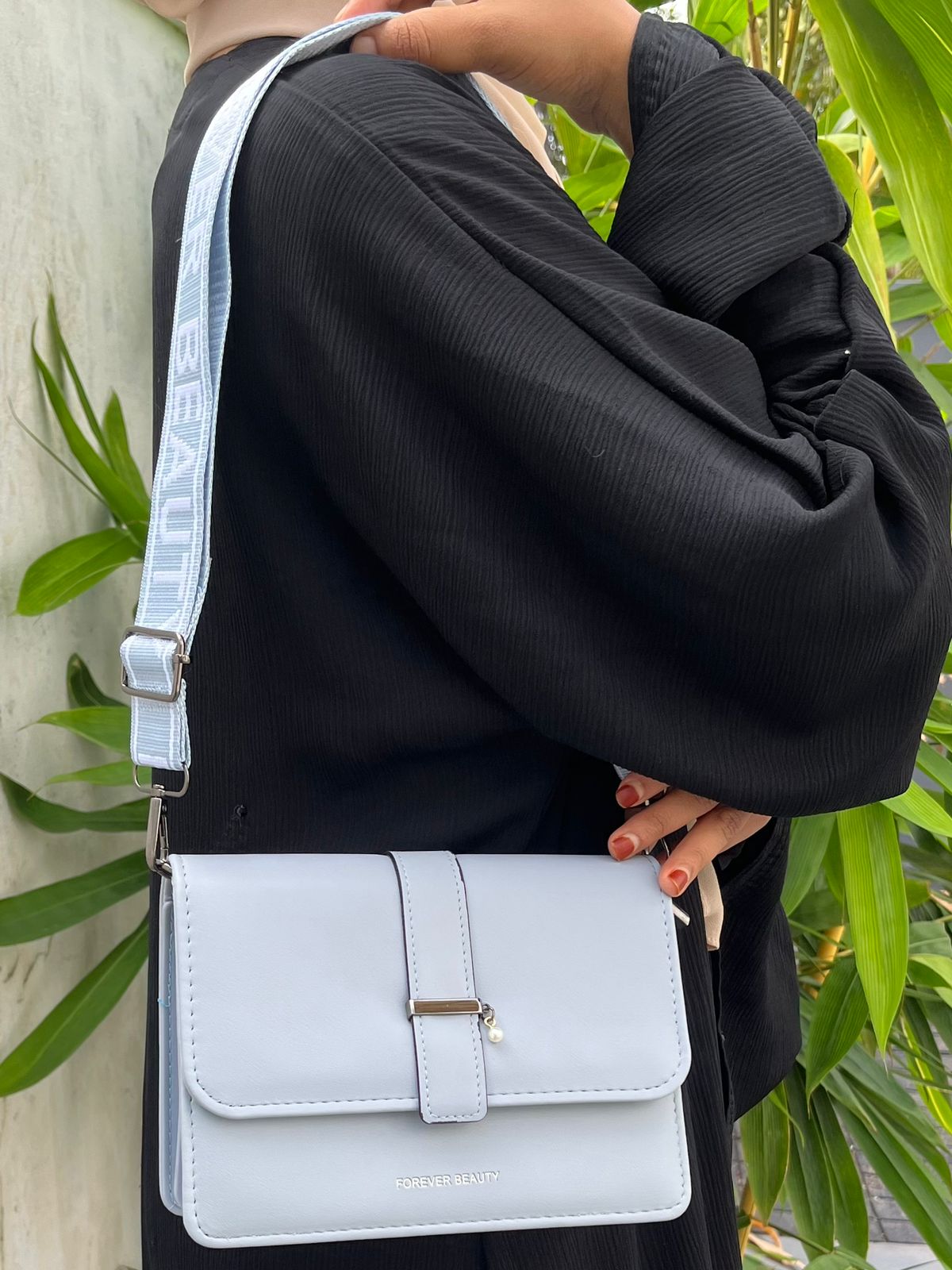 Elegant Light Blue Sling Bag