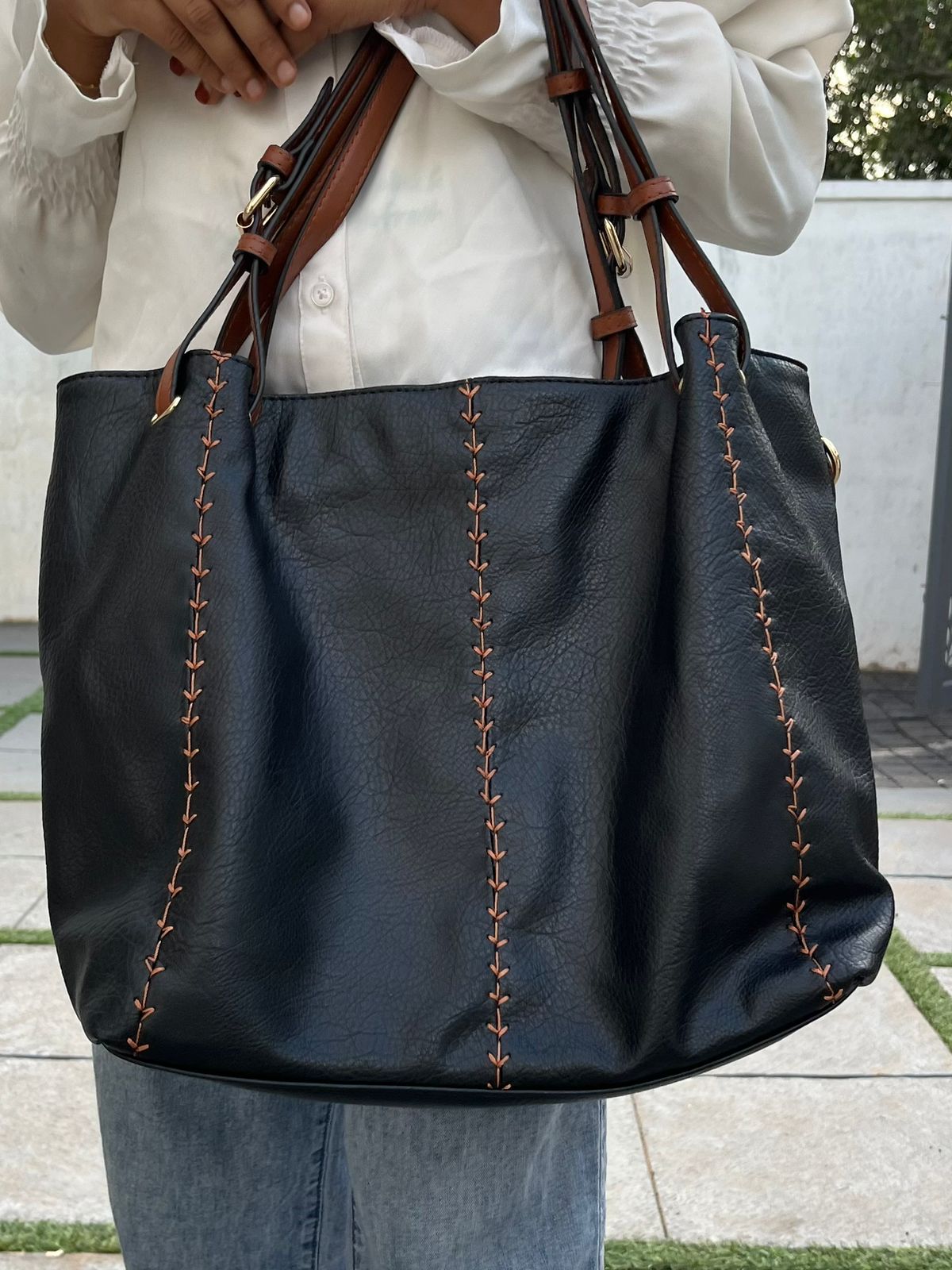 Premium High Quality Leather Black Bag