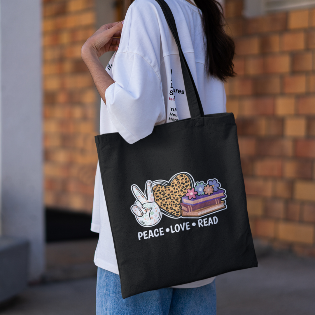 Peace Love Read Tote