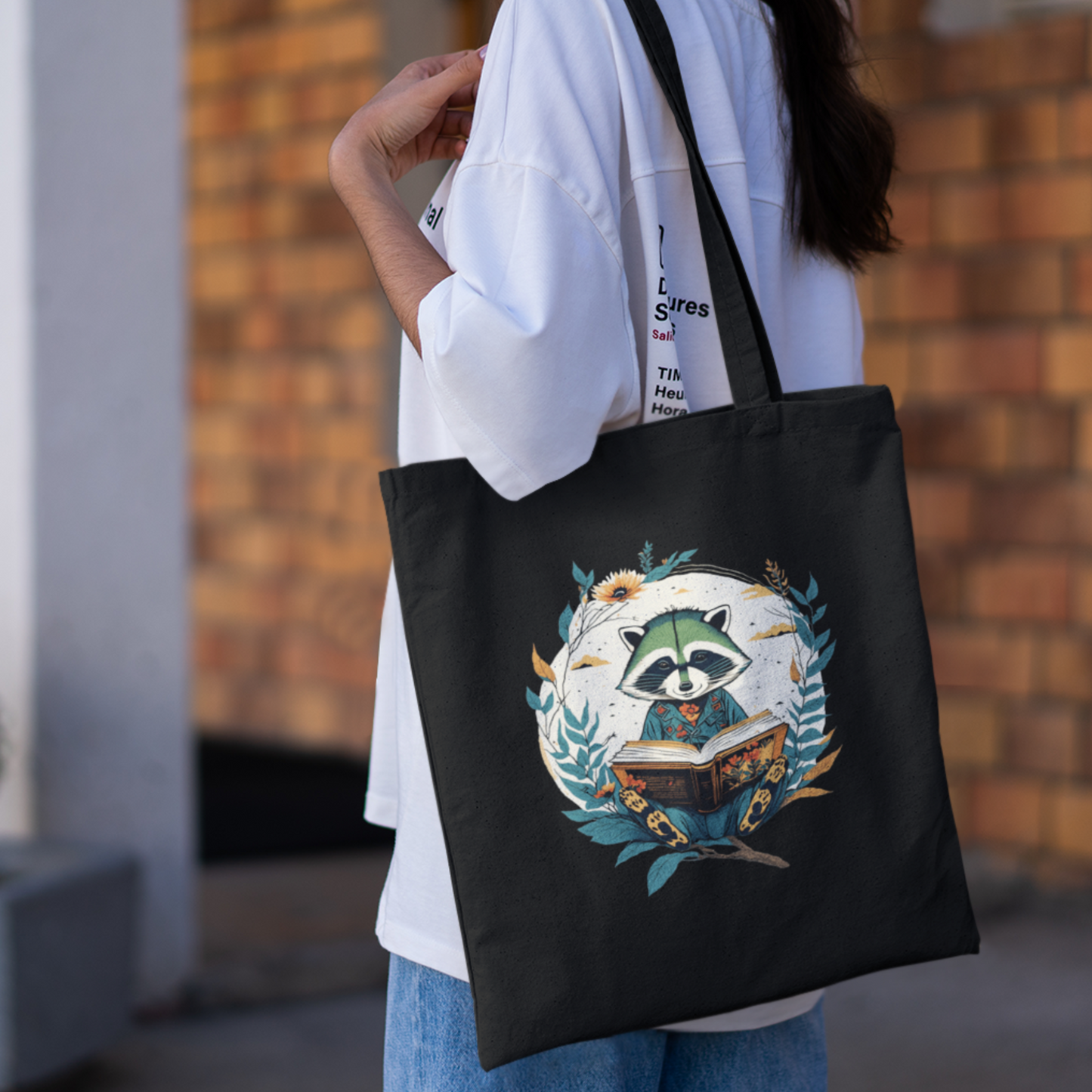 Book Reading Graphical Tote Bag
