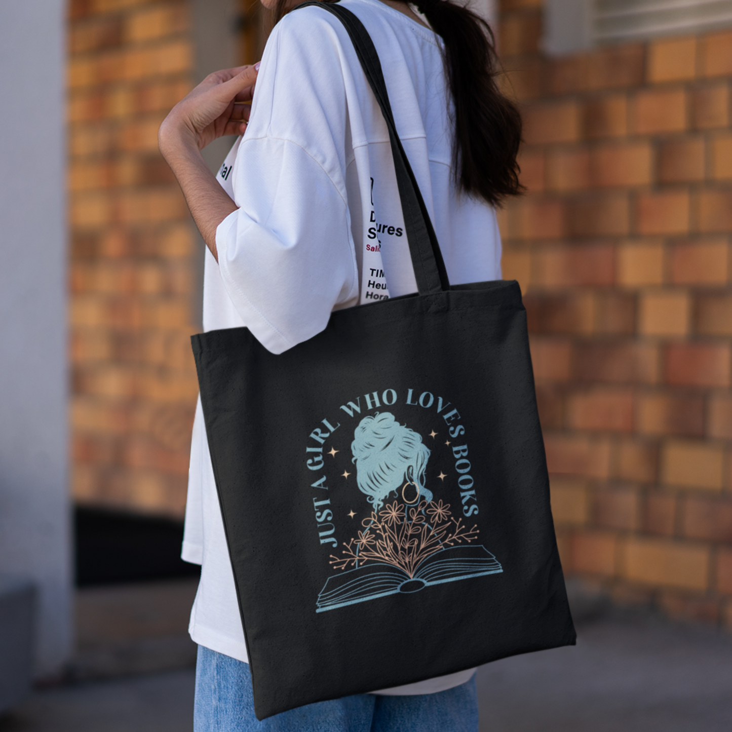 Just Girl Love Book Tote