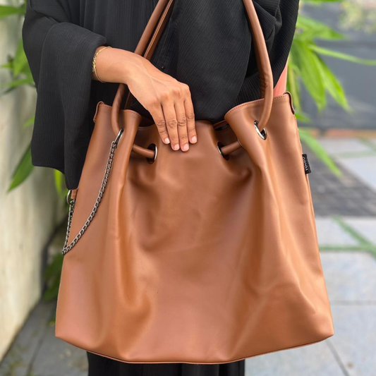 Classic Luxe  Tote Bag with Chain