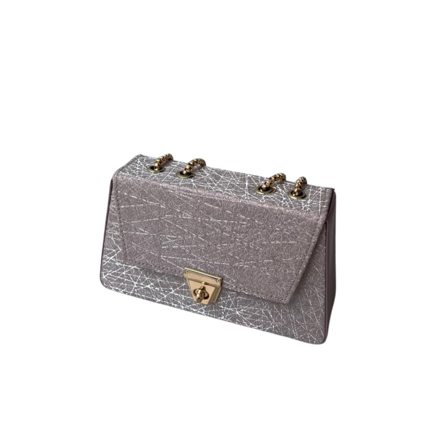 Elegant Metallic Textured Shoulder Bag